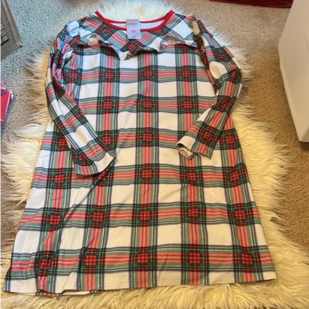 Wondershop girls plaid nightgown